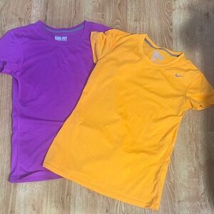 Nike Dri-Fit Purple and Orange T-Shirts